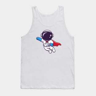 Cute Astronaut Super Hero Flying (2) Tank Top